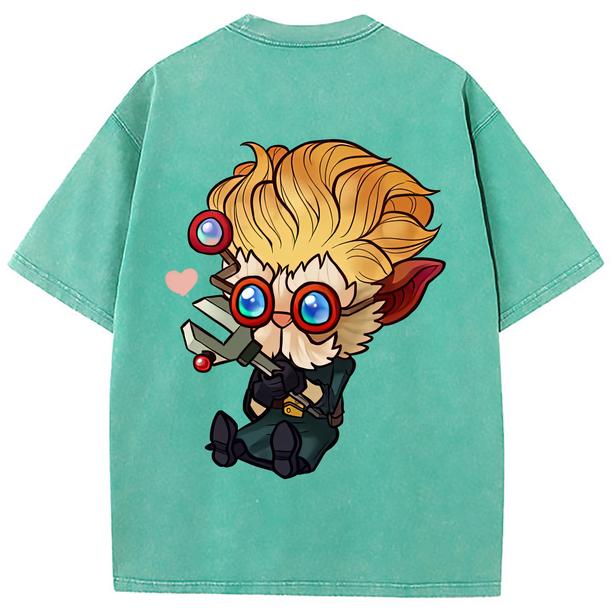 （画像用） リーグ・オブ・レジェンド League of Legends LOL 綿100% ヴィンテージ風 半袖Tシャツ（背面プリント）